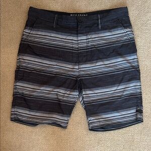 Billabong Black and Blue Striped Shorts